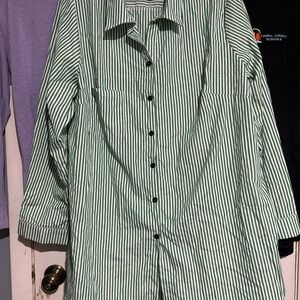 Green Striped Shirt